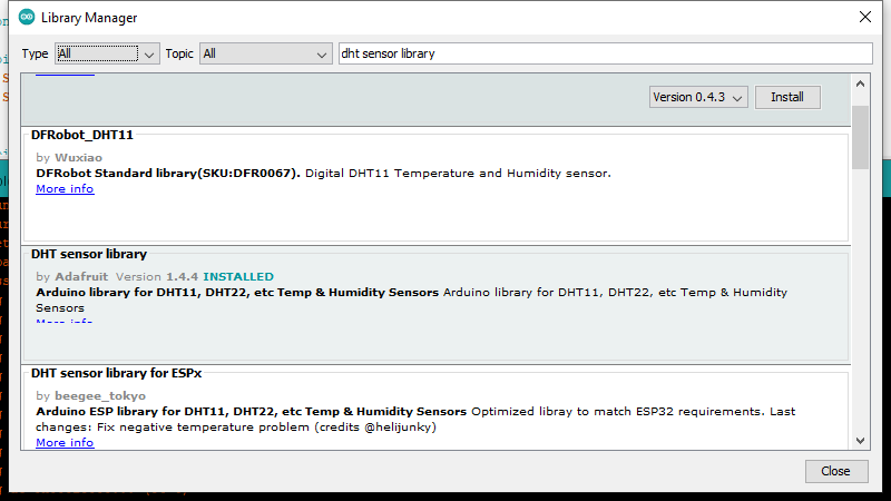 Adafruit-DHT-library-Installation