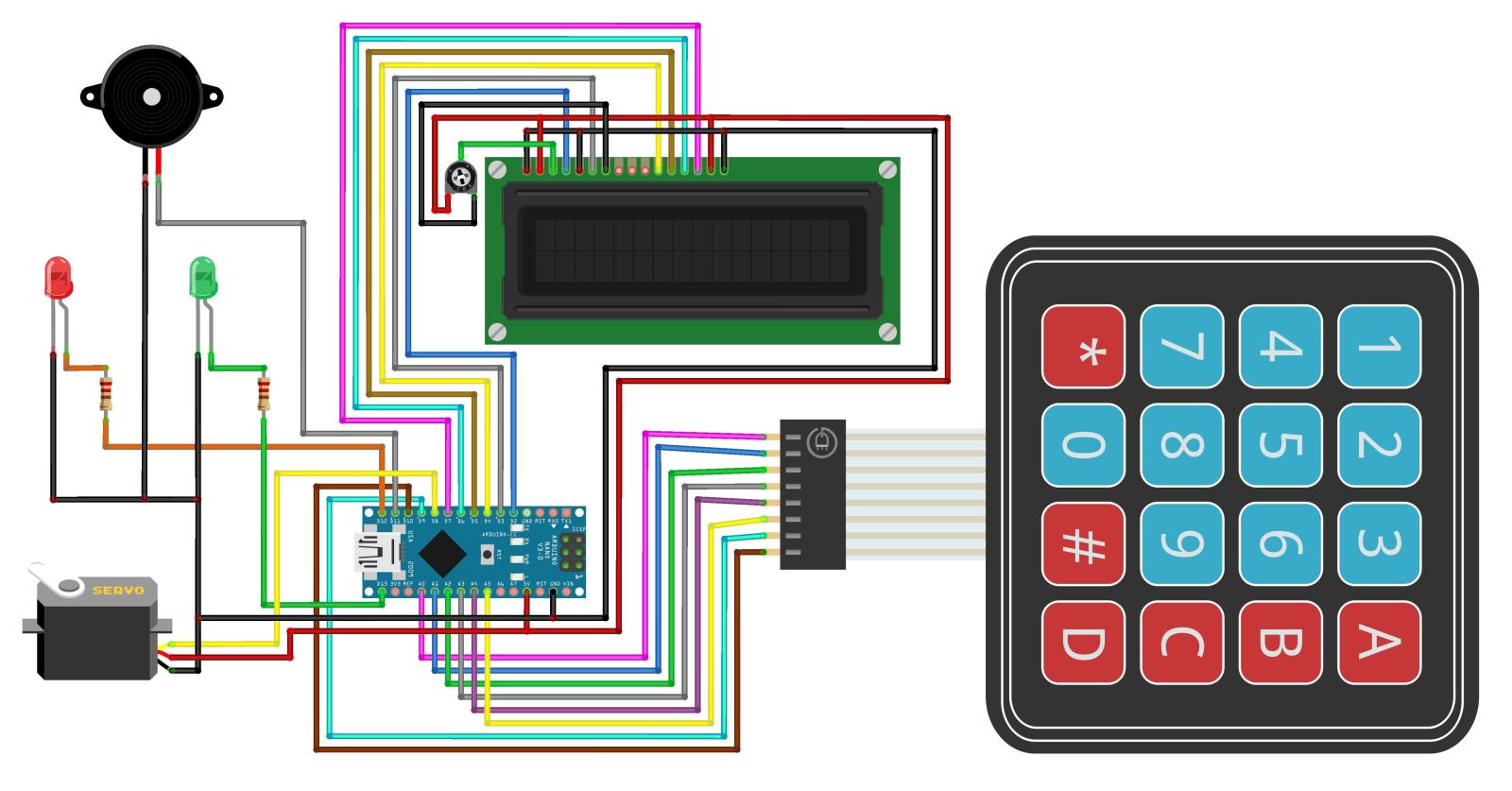 Circuit-of-Password-Based-Door-Lock-Security-System-using-Arduino