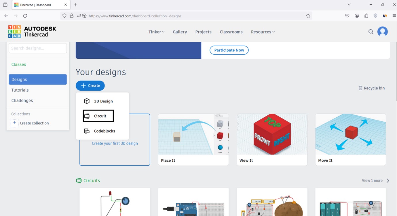 create-project-tinkercad