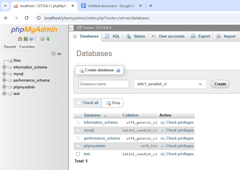 create-new-database-in-phpmyadmin