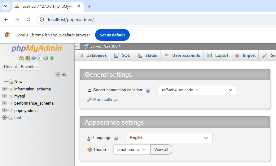 go-to-httplocalhostphpmyadmin