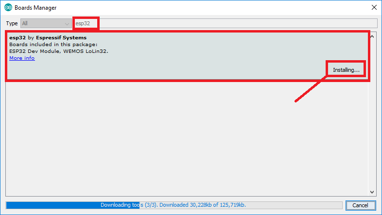 Arduino IDE Board Manager